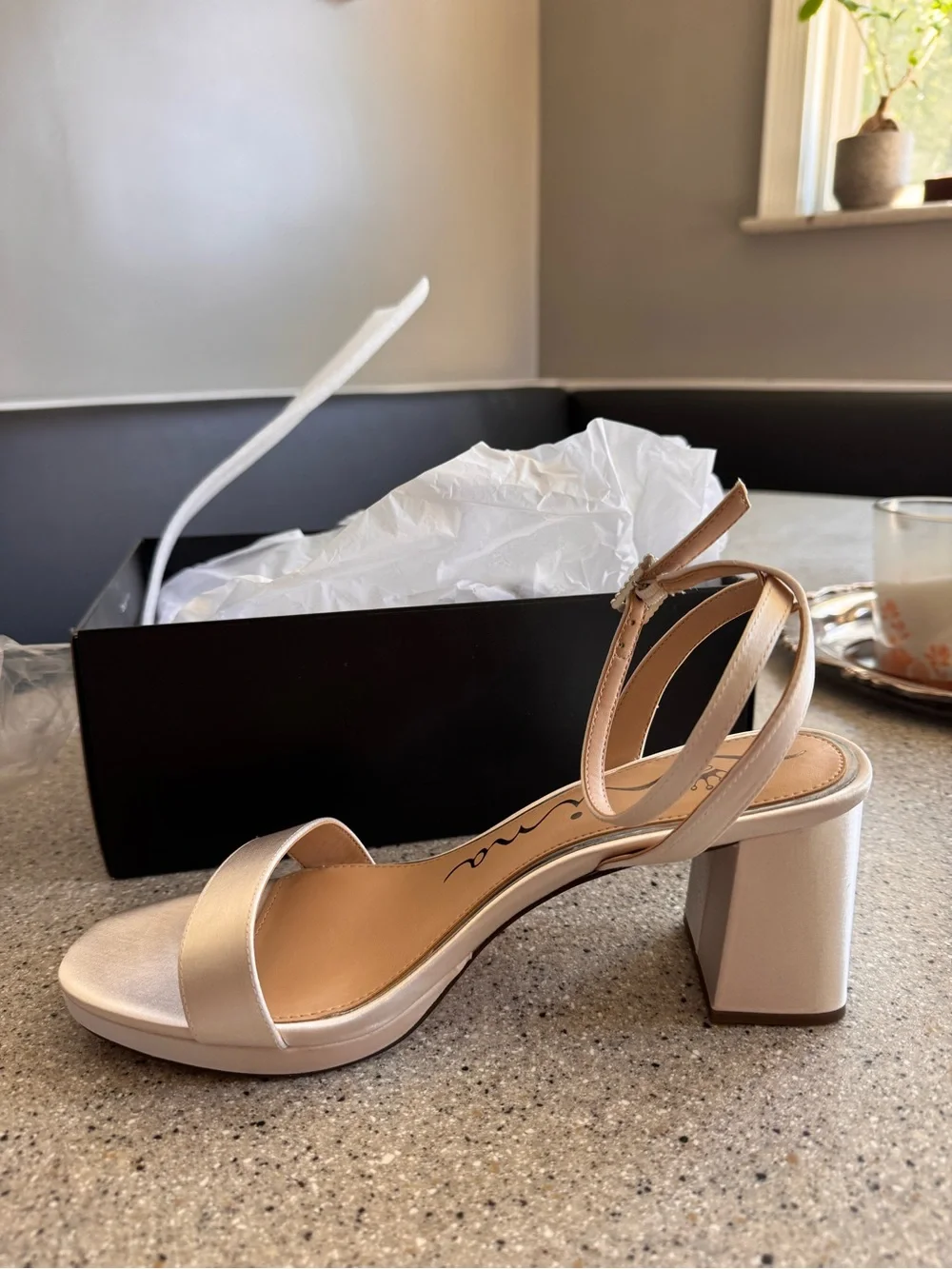 Nina Ivory Block Heel